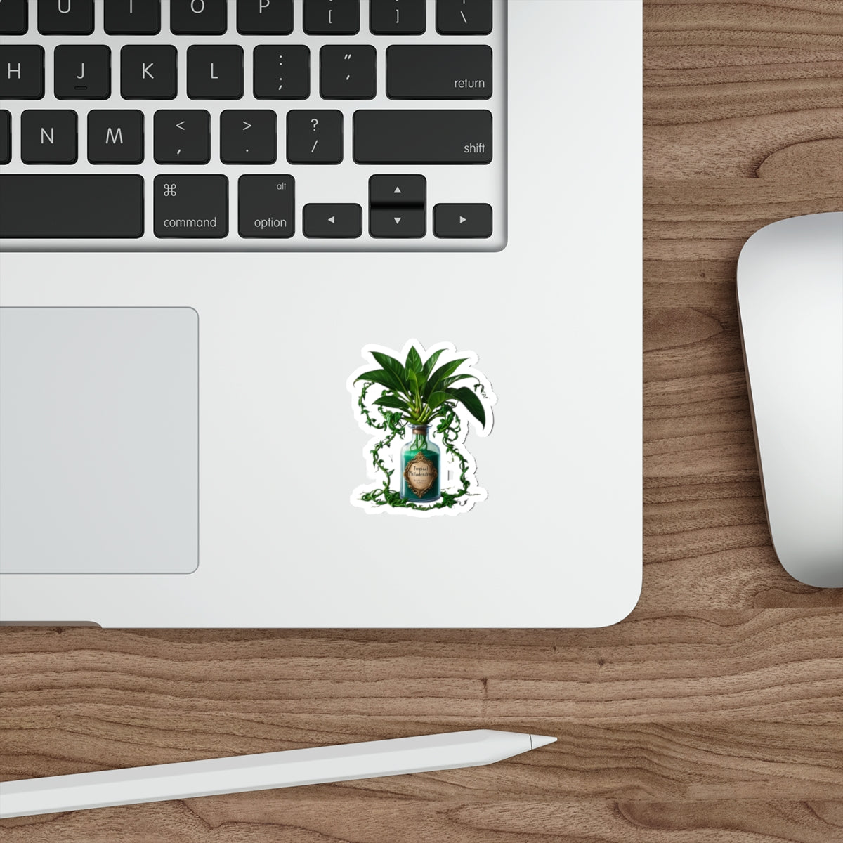 Tropical Philodendron in a Bottle Die-Cut Stickers - Perfect for Plant Lovers and Home Decor - Stick This Sticker Co LLC