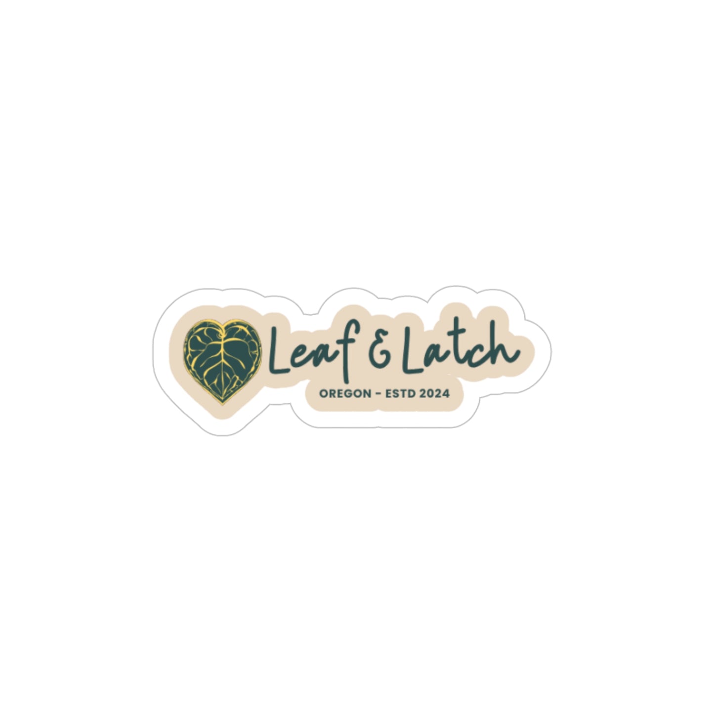Leaf & Latch Earthy Edition Die-Cut Outdoor Sticker - Nature Lover's Decor for Cars, Laptops, and Water Bottles - Stick This Sticker Co LLC