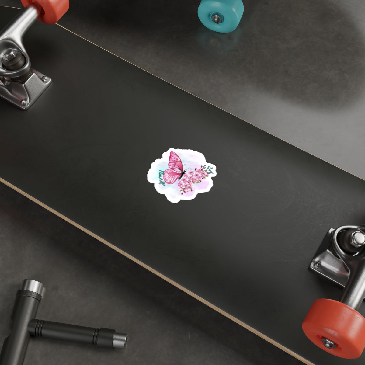 Flourish & Fly Butterfly Die-Cut Stickers | Inspirational Floral Stickers for Laptop, Water Bottle, Journals - Stick This Sticker Co LLC