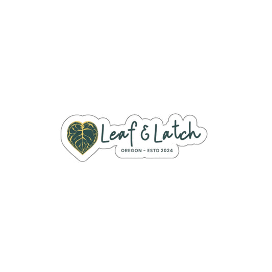 Leaf & Latch Brand Crest Die-Cut Stickers - Eco-Friendly Designs for Nature Lovers - Stick This Sticker Co LLC