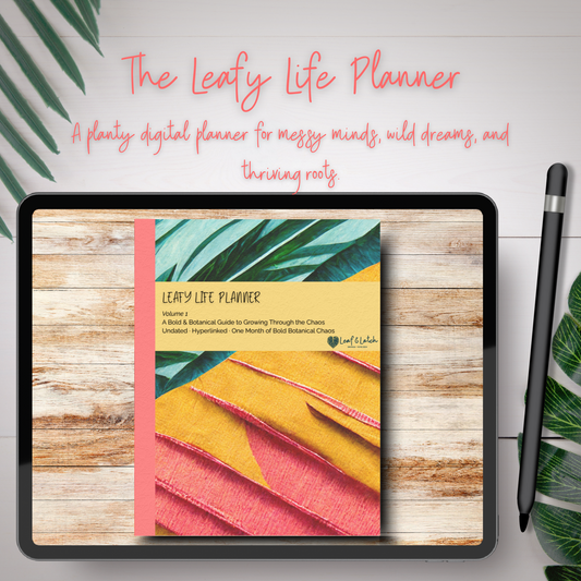 Leafy Life Planner – Volume 1 | Hyperlinked Digital Planner (Collab with Pink Punch Studio) - Stick This Sticker Co LLC