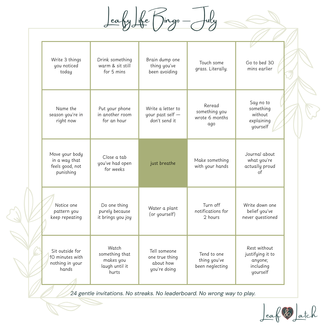 Leafy Life Bingo — July 2026