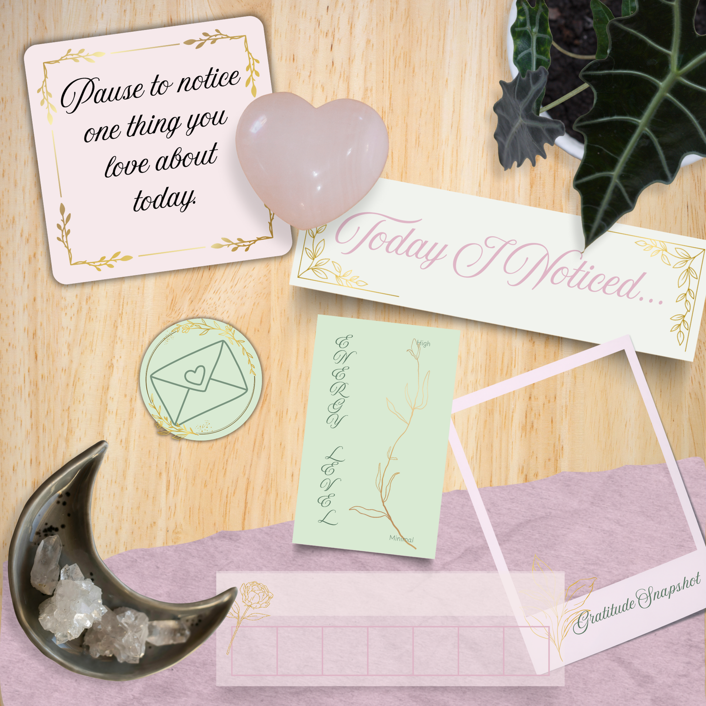 Gratitude Grove Petite Ritual Digital Journal | Hyperlinked Digital Gratitude Journal
