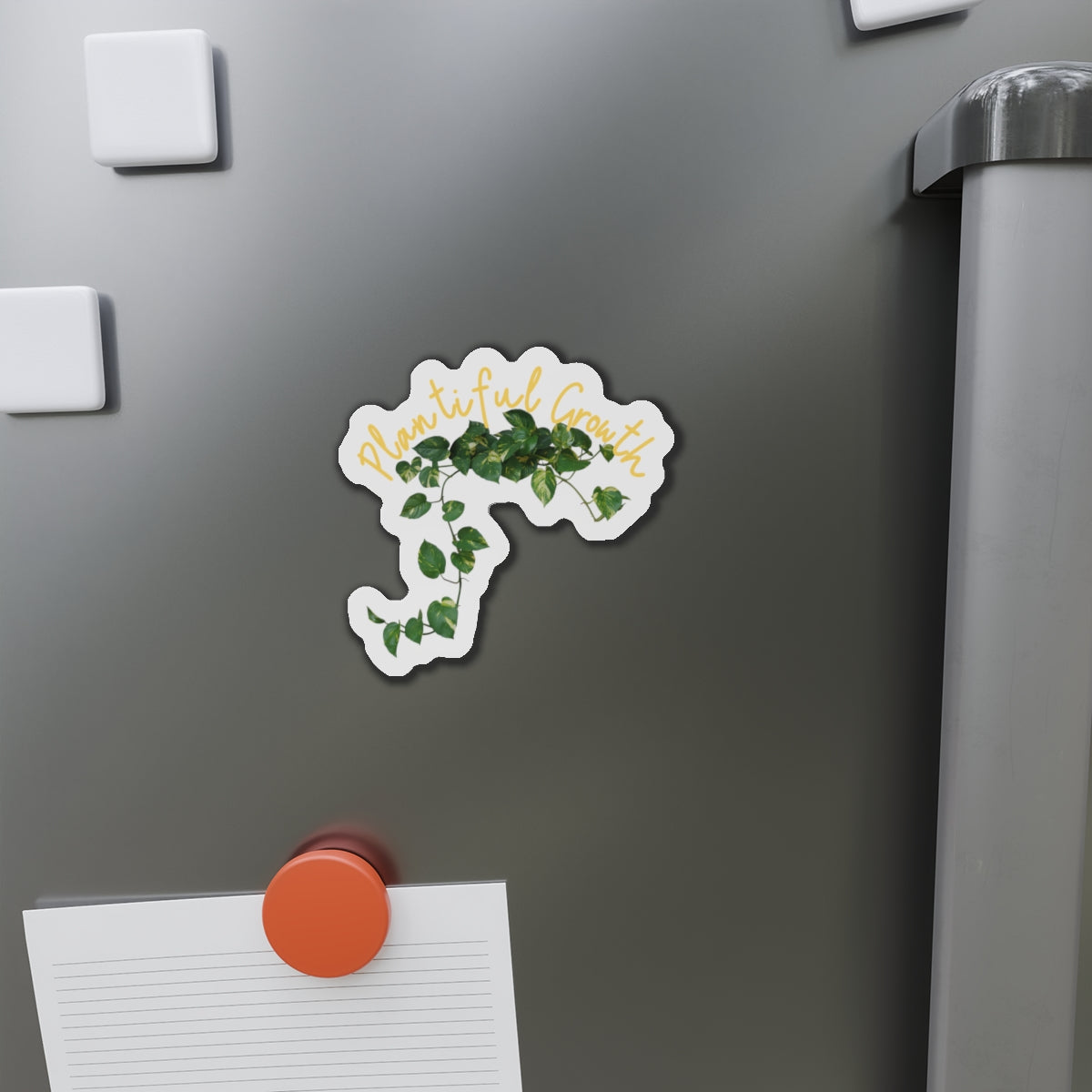 Plantiful Growth – Pothos Edition Die-Cut Magnets - Inspirational Home Decor for Plant Lovers - Stick This Sticker Co LLC