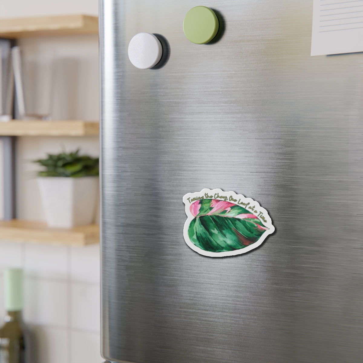 Taming the Chaos – Leaf Lounge Edition Die-Cut Magnet - Stick This Sticker Co LLC