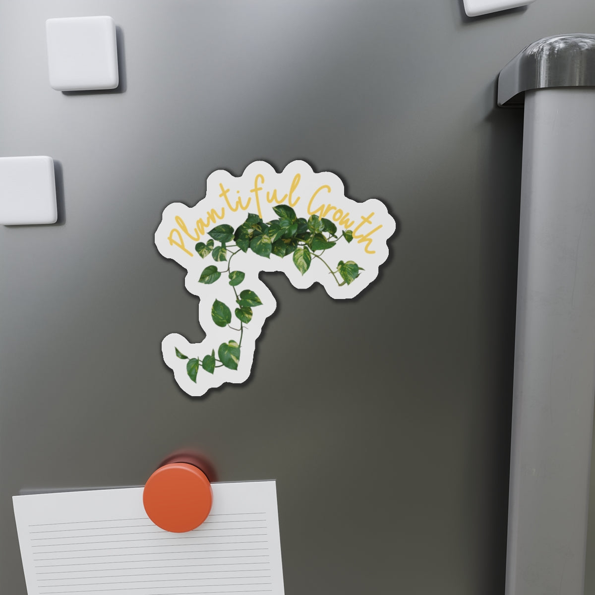 Plantiful Growth – Pothos Edition Die-Cut Magnets - Inspirational Home Decor for Plant Lovers - Stick This Sticker Co LLC