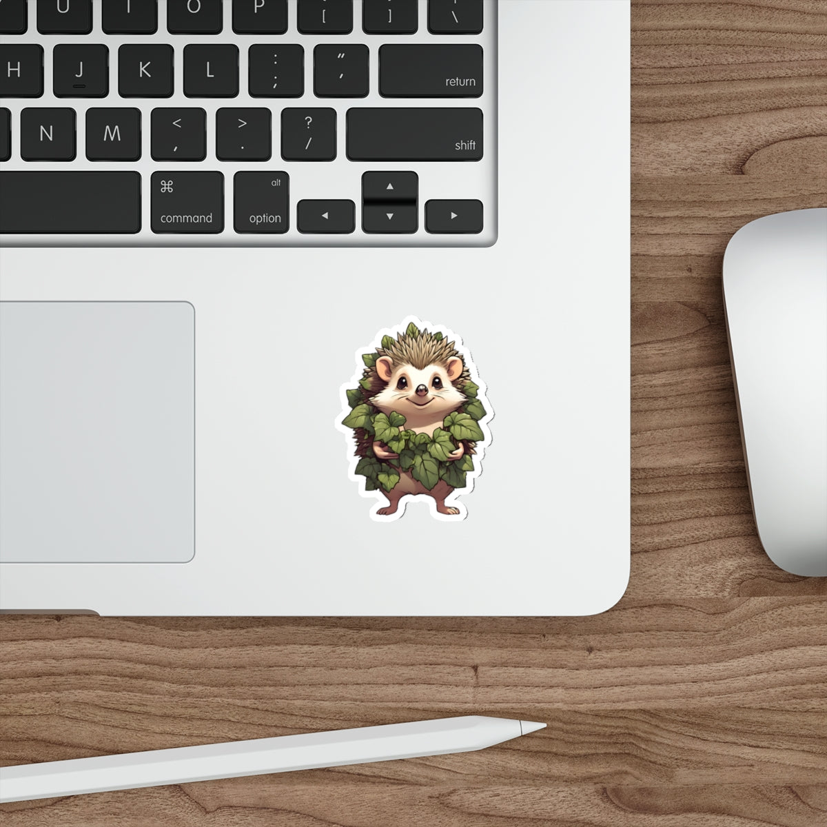 Leafy Hedgehog Die-Cut Stickers - Perfect for Nature Lovers and Gift Giving - Stick This Sticker Co LLC