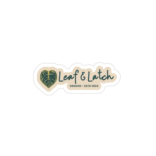 Leaf & Latch Earthy Edition Die-Cut Outdoor Sticker - Nature Lover's Decor for Cars, Laptops, and Water Bottles - Stick This Sticker Co LLC