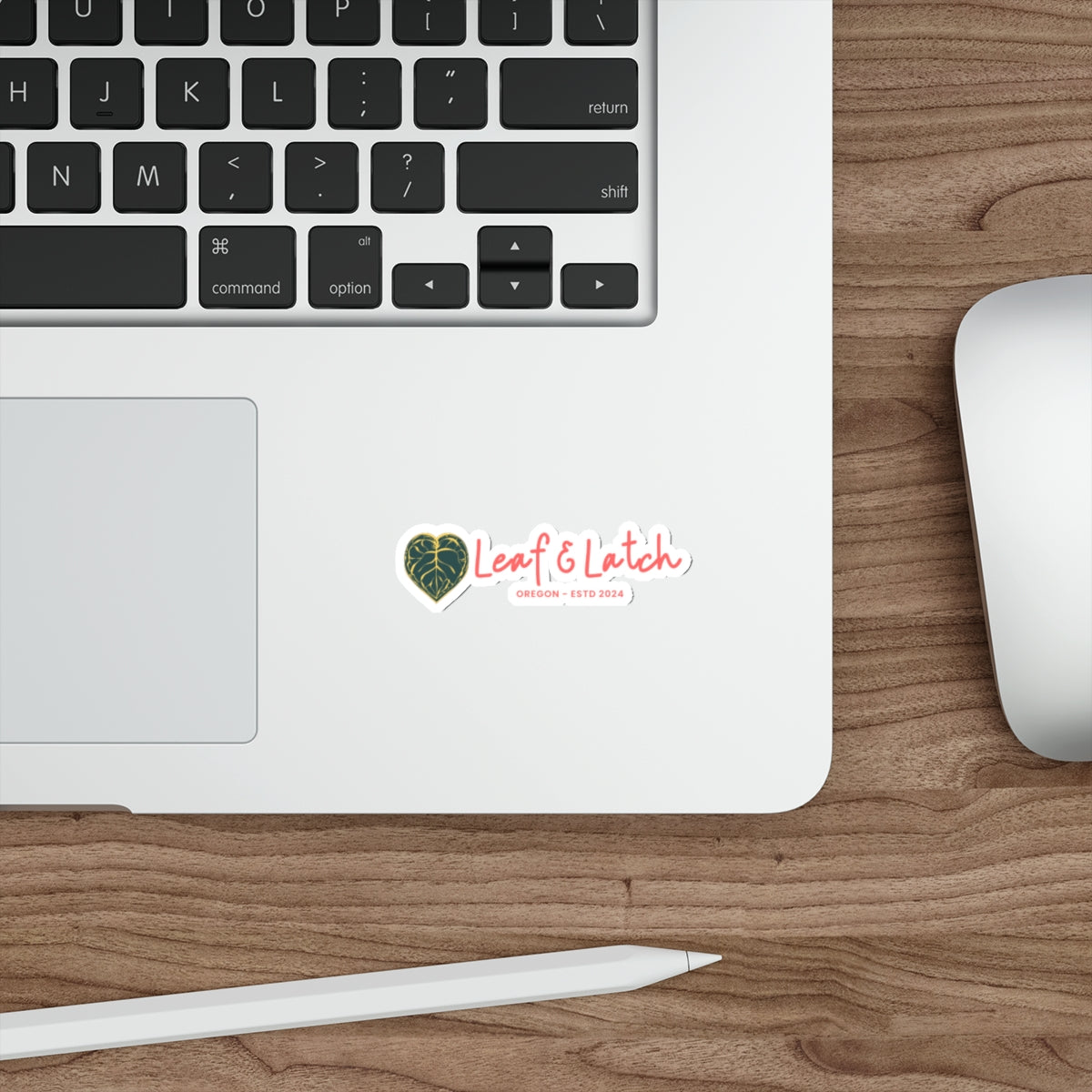 Leaf & Latch Luxe Edition Die-Cut Stickers - Heart & Leaf Design for Nature Lovers - Stick This Sticker Co LLC