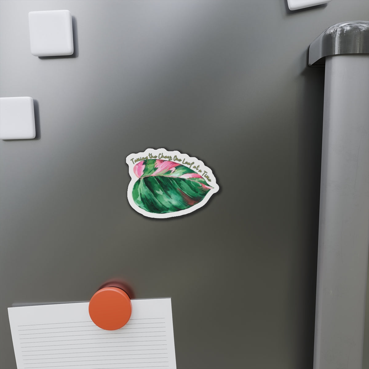 Taming the Chaos – Leaf Lounge Edition Die-Cut Magnet - Stick This Sticker Co LLC