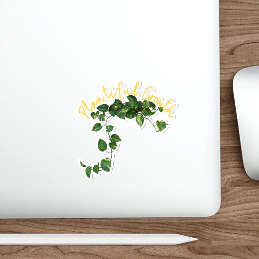 Plantiful Growth – Pothos Edition - Die-Cut Stickers - Plantiful Growth for Garden Lovers - Stick This Sticker Co LLC