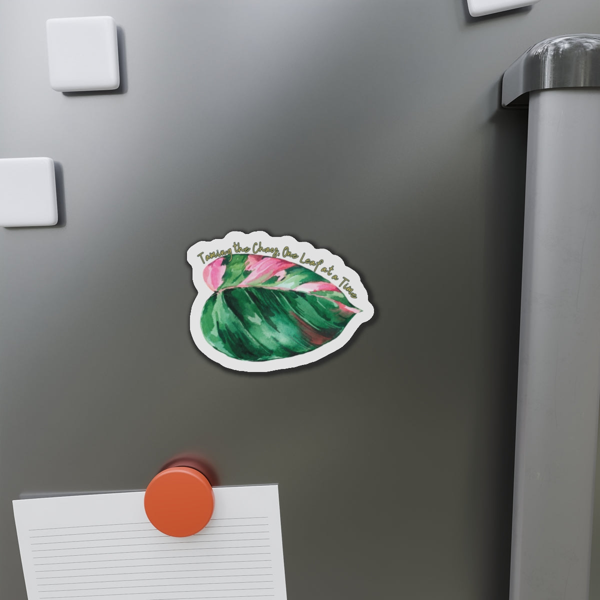 Taming the Chaos – Leaf Lounge Edition Die-Cut Magnet - Stick This Sticker Co LLC