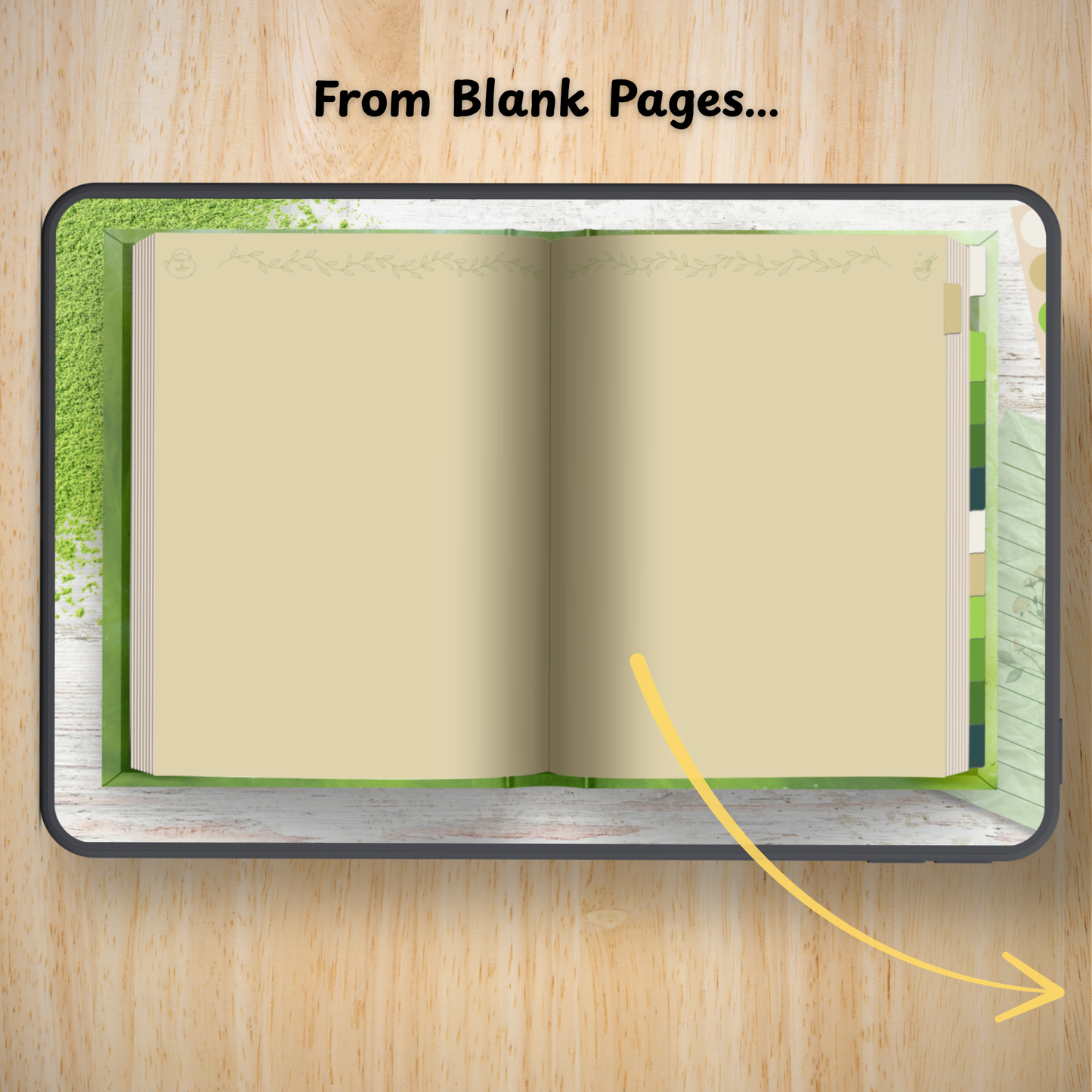 Matcha Madness Luxe Journal – Hyperlinked Digital Journal for iPad & Tablet (300+ Stickers + Recipe Book Included) - Stick This Sticker Co LLC