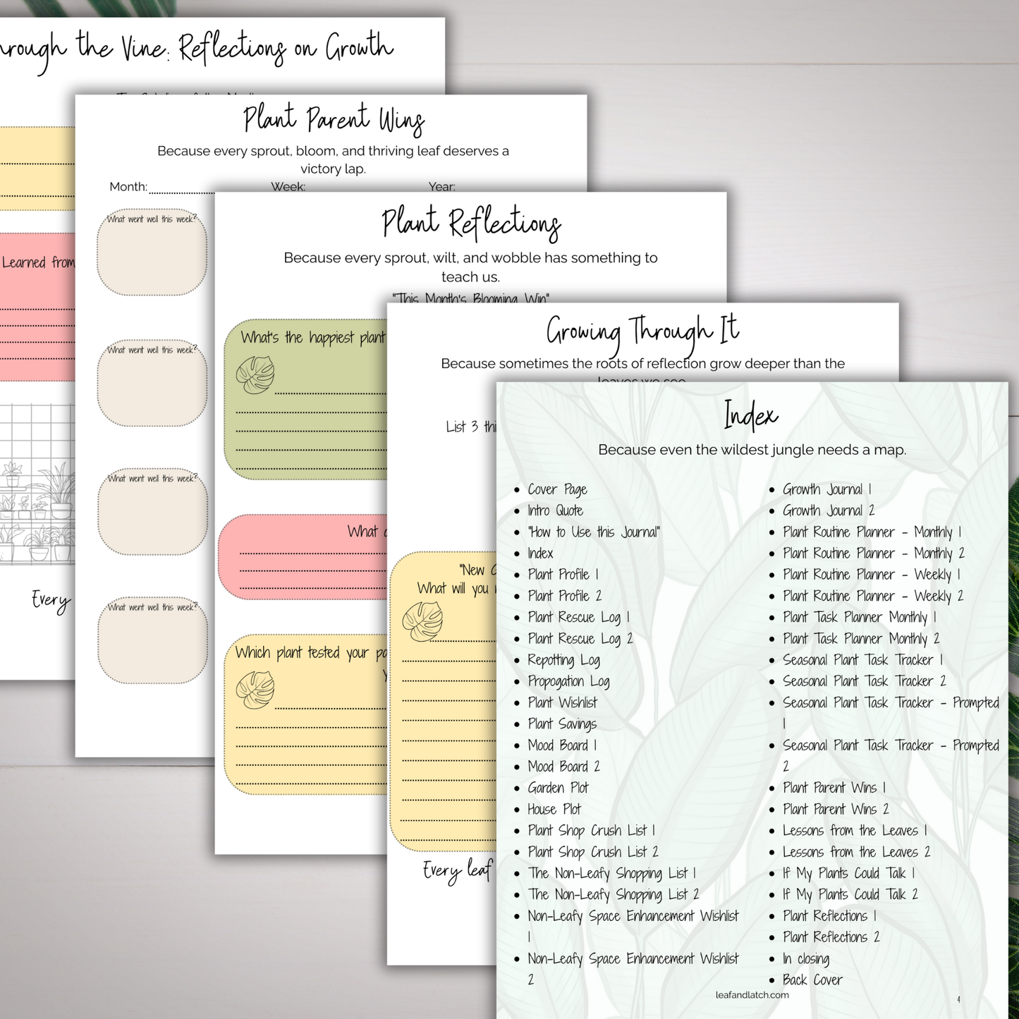 Plug & Plan: Plant Parent 101 – Volume 1 | Digital Planner Inserts (19 Layouts) + Printable Journal (44 Pages)