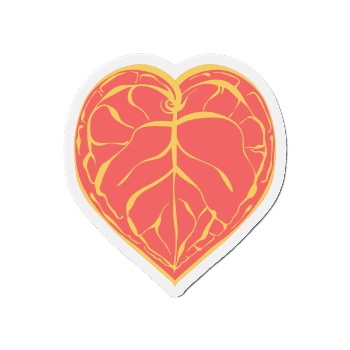 Sunbeam Heartleaf Die-Cut Magnet – Colorful Nature-Inspired Decor - Stick This Sticker Co LLC