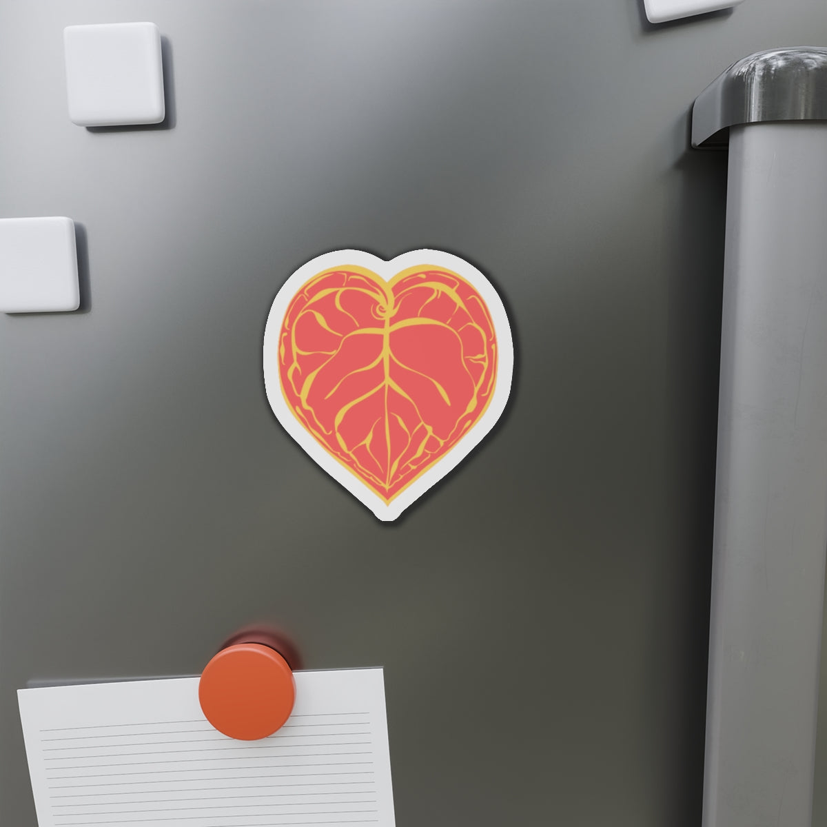 Sunbeam Heartleaf Die-Cut Magnet – Colorful Nature-Inspired Decor - Stick This Sticker Co LLC
