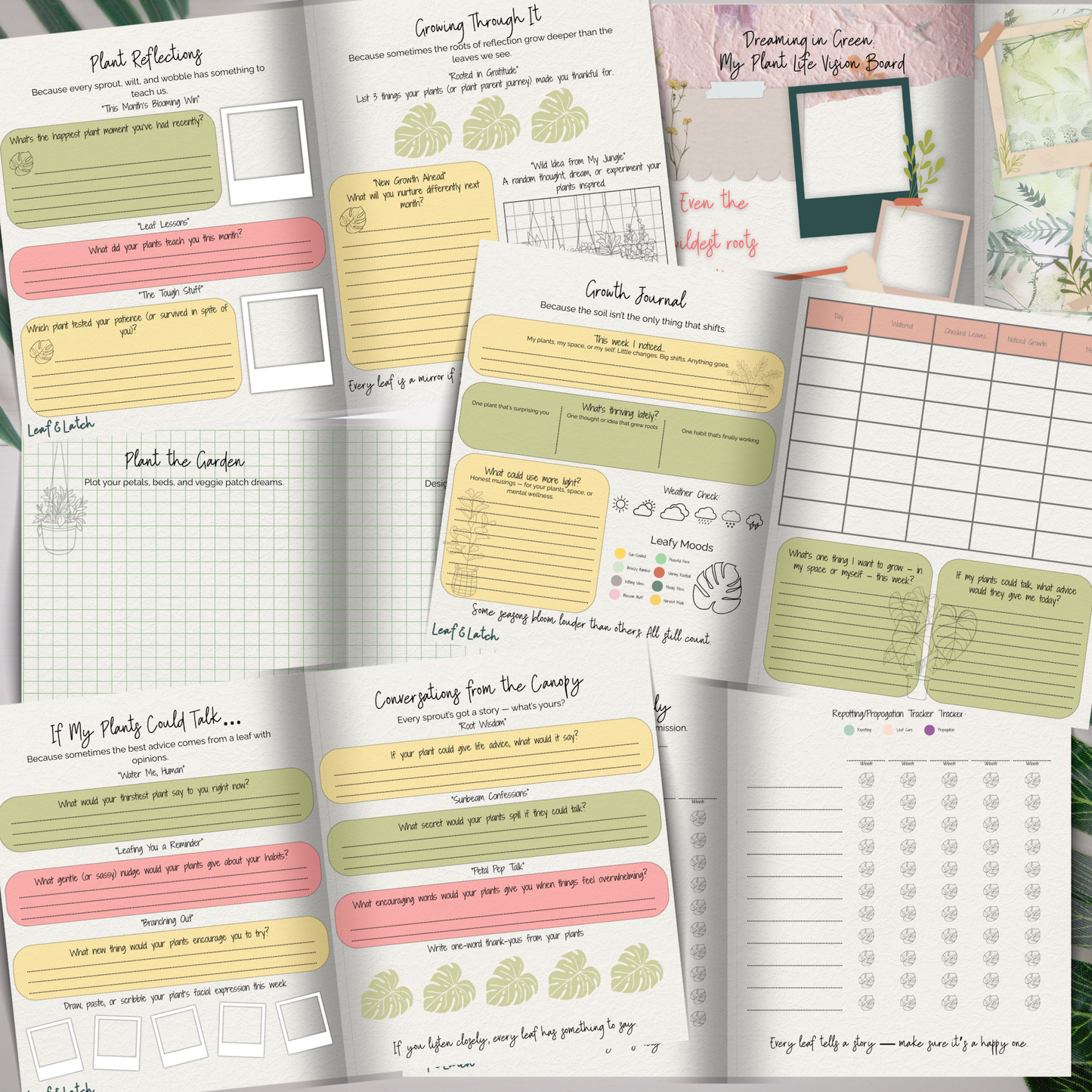 Plug & Plan: Plant Parent 101 – Volume 1 | Digital Planner Inserts (19 Layouts) + Printable Journal (44 Pages)