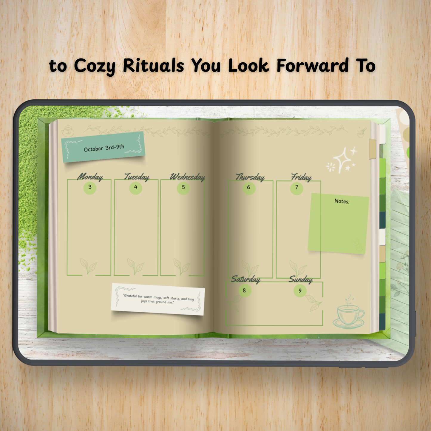 Matcha Madness Luxe Journal – Hyperlinked Digital Journal for iPad & Tablet (300+ Stickers + Recipe Book Included) - Stick This Sticker Co LLC