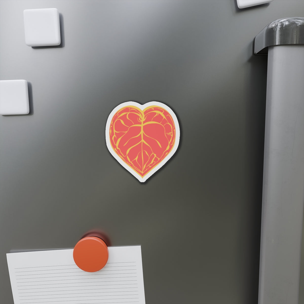 Sunbeam Heartleaf Die-Cut Magnet – Colorful Nature-Inspired Decor - Stick This Sticker Co LLC
