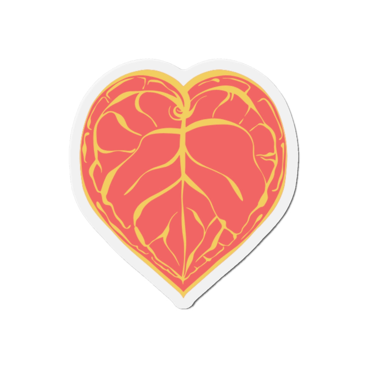 Sunbeam Heartleaf Die-Cut Magnet – Colorful Nature-Inspired Decor - Stick This Sticker Co LLC
