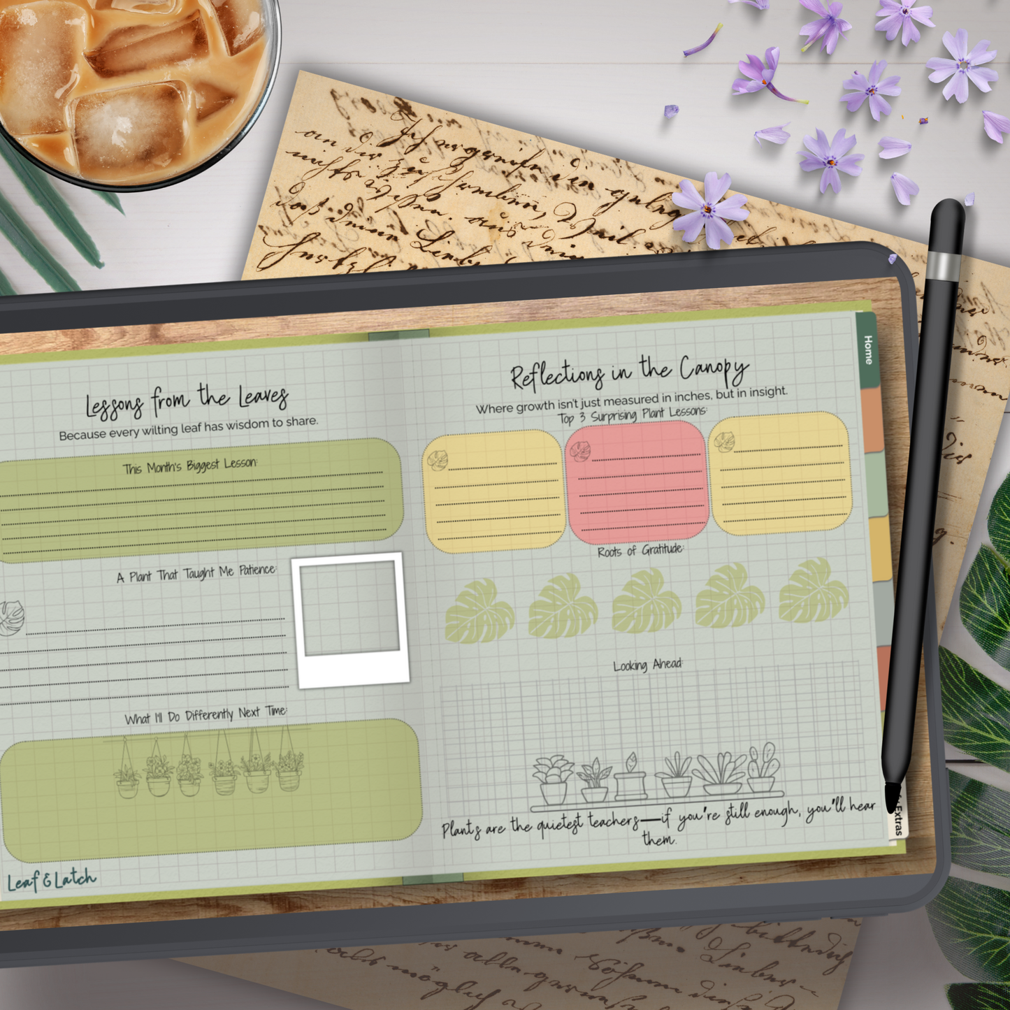 Plug & Plan: Plant Parent 101 – Volume 1 | Digital Planner Inserts (19 Layouts) + Printable Journal (44 Pages)