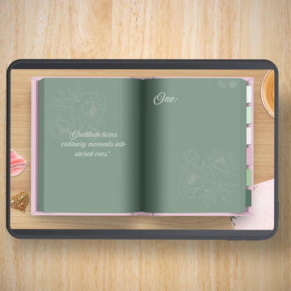 Gratitude Grove Petite Ritual Digital Journal | Hyperlinked Digital Gratitude Journal