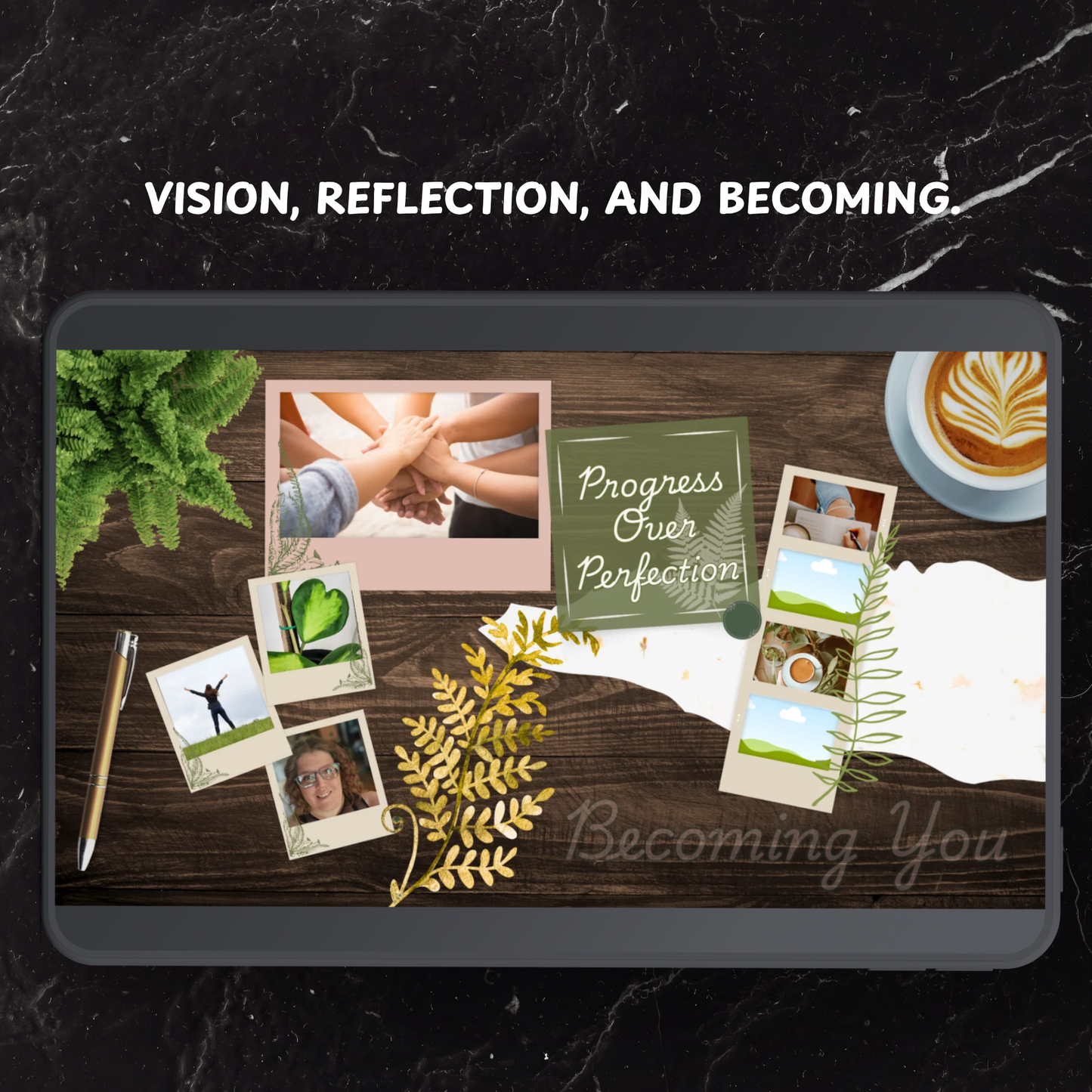 Sample Unfurling Board vision page included with the Business Ritual Reset ritual journal