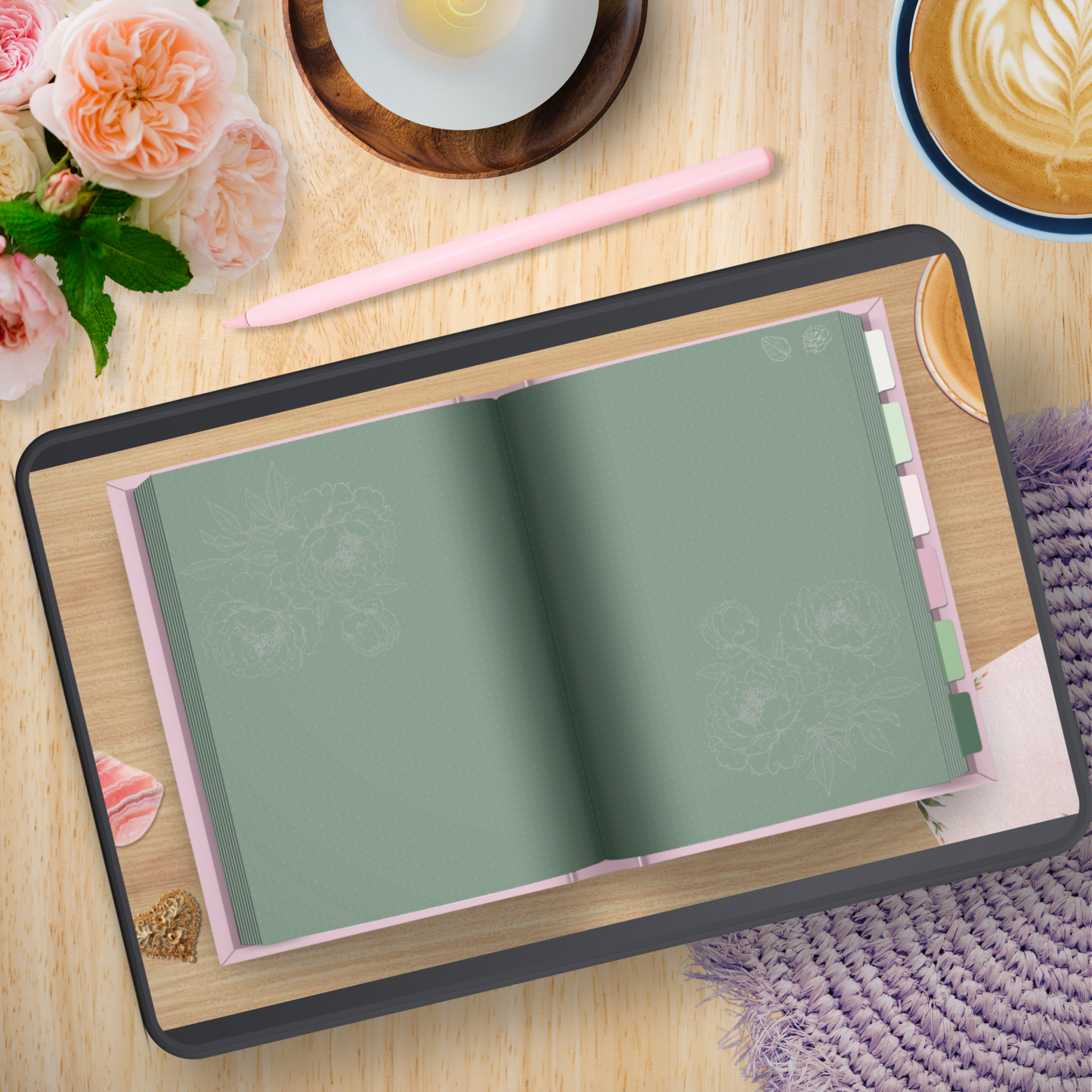 Gratitude Grove Petite Ritual Digital Journal | Hyperlinked Digital Gratitude Journal