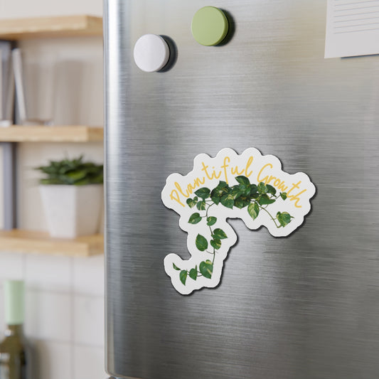 Plantiful Growth – Pothos Edition Die-Cut Magnets - Inspirational Home Decor for Plant Lovers - Stick This Sticker Co LLC