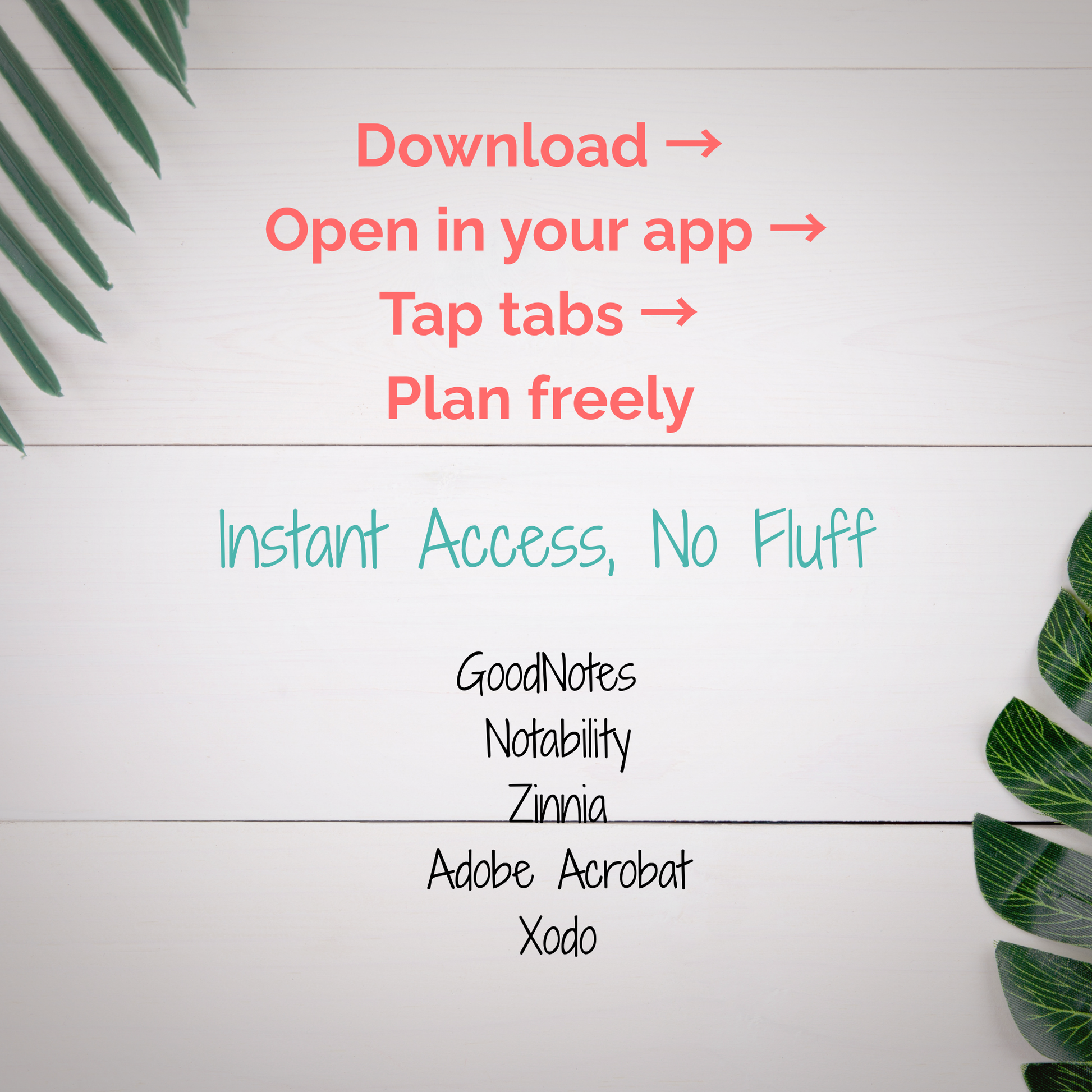 From Chaos to Canopy – 3-Month Undated Digital Planner (Hyperlinked, Plant-Inspired Layout) - Stick This Sticker Co LLC