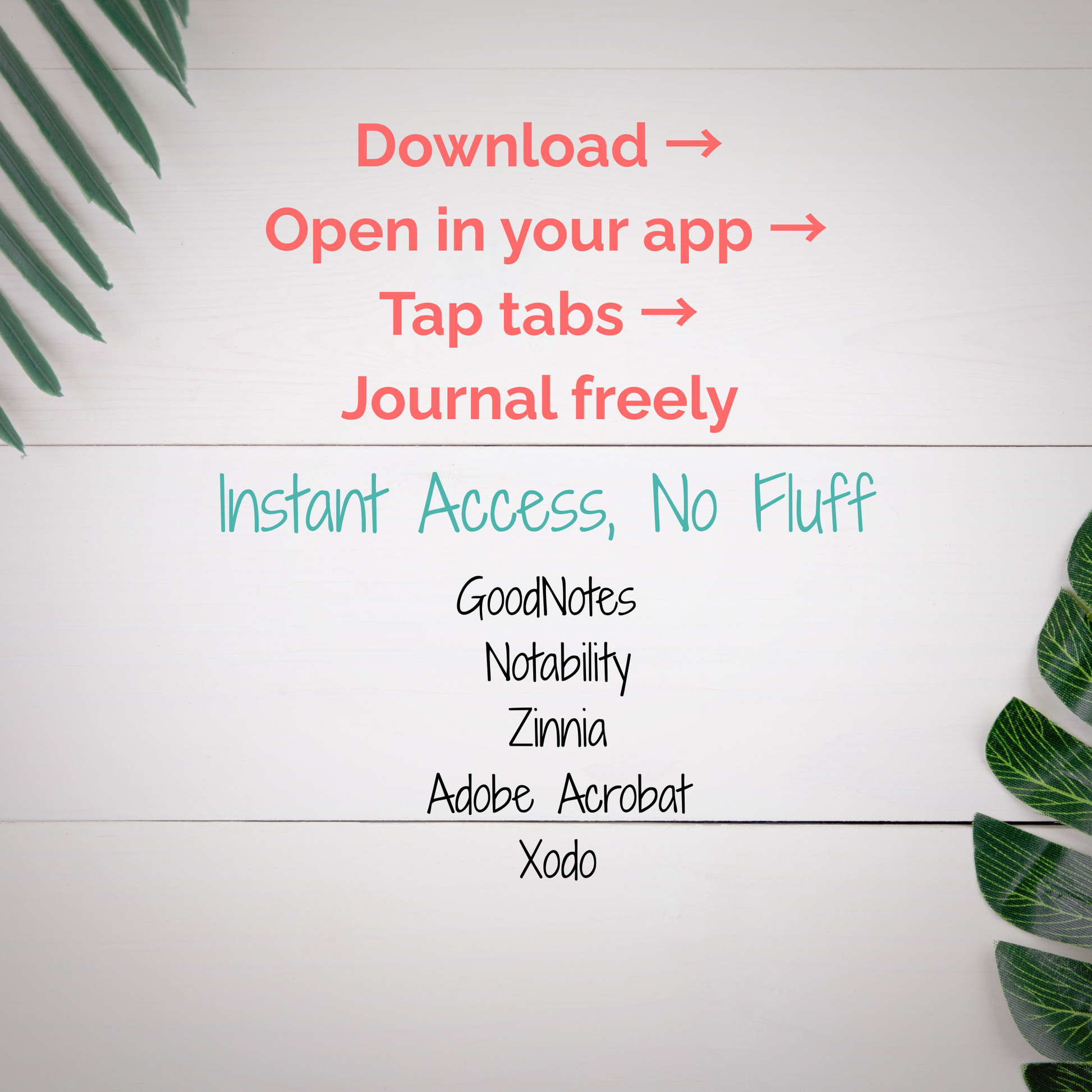 Leafy Life Planner – Volume 1 | Hyperlinked Digital Planner (Collab with Pink Punch Studio) - Stick This Sticker Co LLC