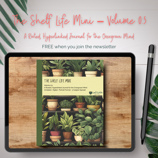 The Shelf Life Mini – Volume 0.5 | Digital Hyperlinked Journal (Undated · Portrait · 3 Subjects) - Stick This Sticker Co LLC
