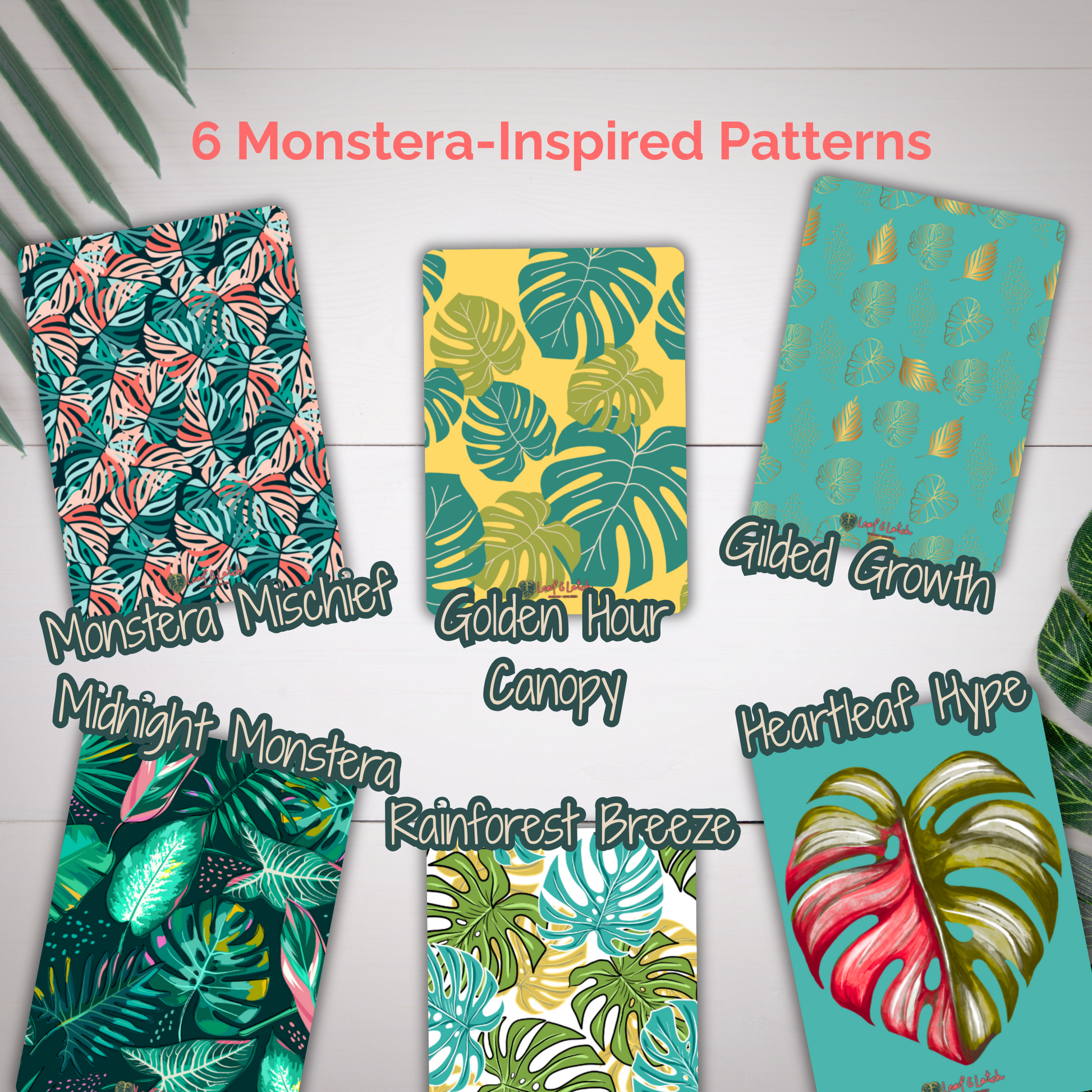 Leafy Kindle Insert Pack – Volume 1 | ALL 8 Sizes Bundle (Printable Inserts for Clear Kindle Cases) - Stick This Sticker Co LLC