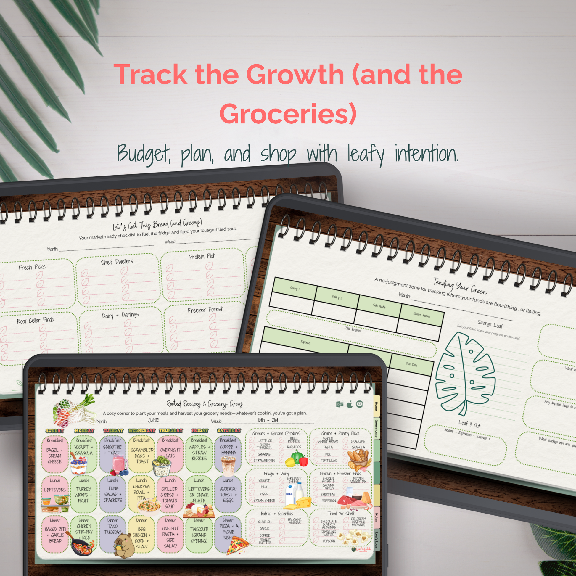 From Chaos to Canopy – 3-Month Undated Digital Planner (Hyperlinked, Plant-Inspired Layout) - Stick This Sticker Co LLC