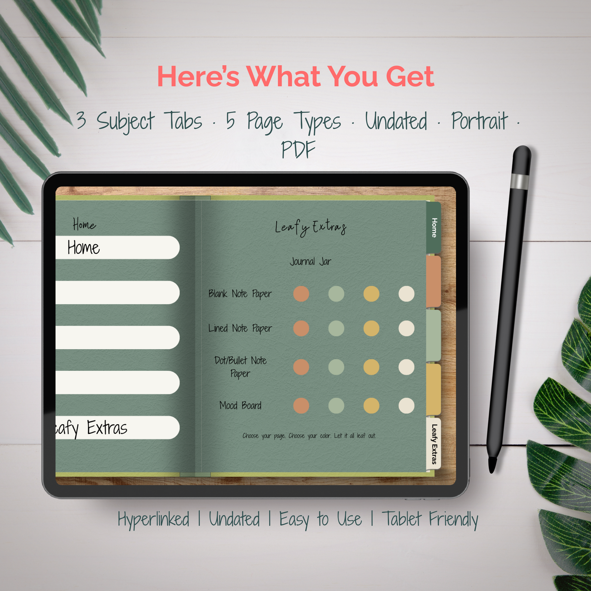 The Shelf Life Mini – Volume 0.5 | Digital Hyperlinked Journal (Undated · Portrait · 3 Subjects) - Stick This Sticker Co LLC